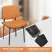 Dining Chairs Set of 2, Mid-Century Modern Kitchen Chairs, Orange