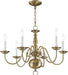 Lighting 5006-01 Williamsburgh 6 Light Antique Brass Chandelier