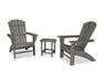 Nautical 3-Piece Curveback Adirondack Set