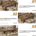 70.8"-110" Extendable Dining Table for 6-12 Person, Wooden Dining Room Table, Modern Extendable Table for Gatherings, Meeting for Small Kitchens, Dining Office Areas(Walnut)