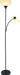 LF2000-BLK Mother-Daughter Floor Lamp with Reading Light, Black