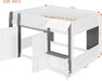 Solid Wood Full Loft Bed With PlayhouseStorageGreyFinish