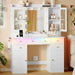 White Makeup Vanity Desk With AmbientIllumination LED