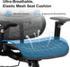 Ergonomic Office Chair, High Back Mesh Home Office Desk Chair with Adjustable Backrest & Lumbar & Wide Cushion, Big Tall Computer Task Chair with Adjustable Armrests & 90°-135° Tlit