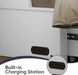 White Queen Murphy Bed With SpaceSaving USBChargingPorts