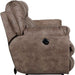 Thompson Power Reclining Sofa in Brown Polyester Fabric