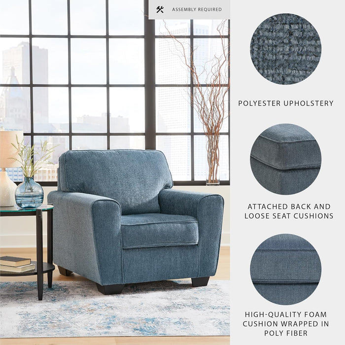 Cashton Modern Upholstered Chair, Blue