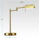 LED Pharmacy Table Lamp, Full Range Dimming, 12W LED, 360 Degree Swing Arms, Desk, Reading, Craft, Work Lamp, ETL Tested, Antique Brass (Gold)