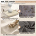 Big and Tall Leather Office Chair, Cross Legged Flip Arms, Beige