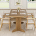 71" Large Dining Table for 6 to 8 People, Modern Dinner Table with Unique Wooden Legs, Rectangle Dining Table for Kitchen, Dining Room & Living Room, Oak