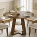 47.2 Inches round Dining Table for 4 to 6 with Open Storage Space,Walnut
