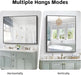 FortyByFortyEightInch Black Elegant Bathroom Mirror