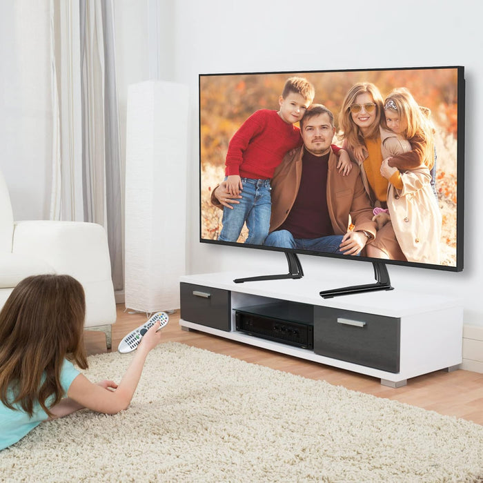 Universal Table Top TV Stand for Most 27 to 55 Inch LCD LED Plasma Flat Screen Tvs, TV Base Height Adjustable Leg Stand Holds up to 88 Lbs, VESA up to 800X400Mm, YD1014