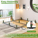 7 Inch Queen Bed Frame for Box Spring and Mattress, Black