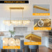 Modern Chandelier - Glass Pendant Light for Dining Room, Living Room, Kitchen Island,Bedroom (A-4 Light 38.2")