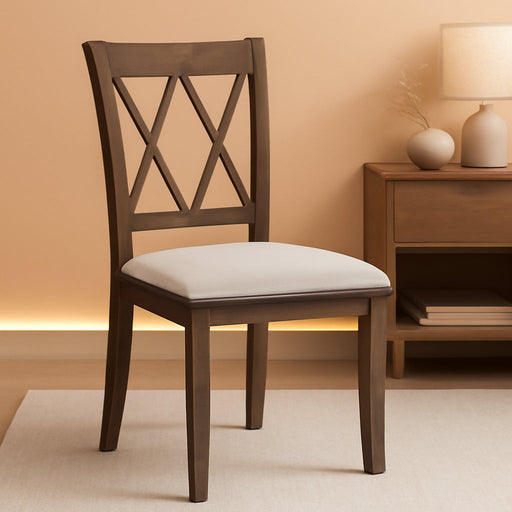 Windvale Fabric Upholstered Dining Chair, Set of 2, Brown