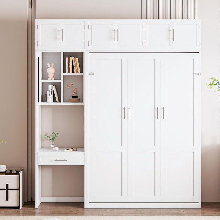 Full Size Murphy Bed With IndustrialConstructionGrade Desk