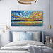 Art 30X60 Inch Hand-Painted Sea Sunrise Landscape Modern Abstract Oil Painting Large Canvas Art Hall Bedroom Office Wall Decoration