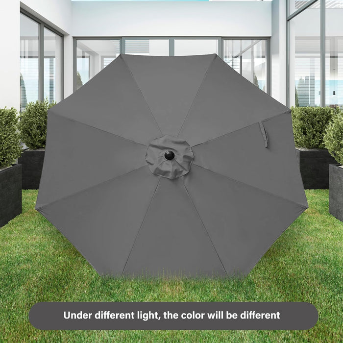 9' Patio Umbrella Outdoor Table Market Yard Umbrella with Push Button Tilt/Crank