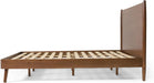 Mid Century Natural Acacia Wood Bed,Medium Brown,Cal King