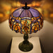 Tiffany Style Stained Glass Table Lamp 18.5 Inch - Purple Jewelry
