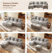 106-Inch U-Shaped Modular Sectional Sofa with Ottoman, Grey Chenille