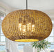 22In Rattan Chandelier Pendant Light Farmhouse Ceiling