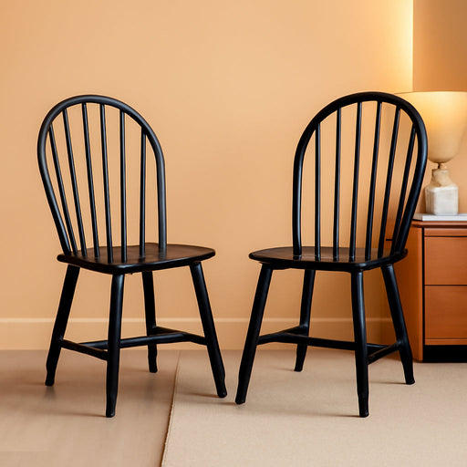 Home Camden 18-Inch Farmhouse Black Spindle Back