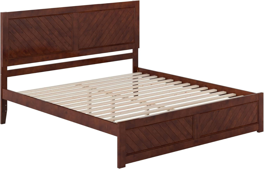 , Canyon King Platform Bed with Matching Footboard, Walnut