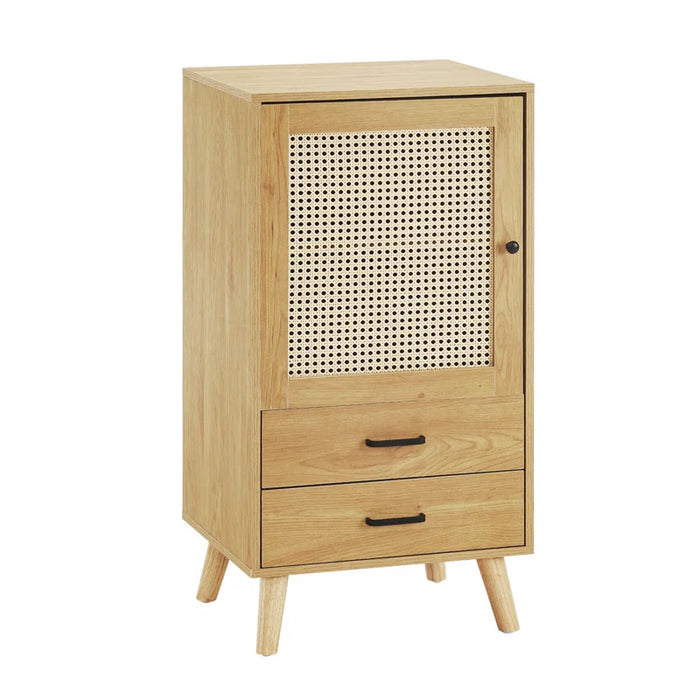 Rattan 1-Door Cabinet
