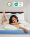 3 Inch Firm Mattress Topper Queen Size, Cooling Gel-Infused & Bamboo Charcoal Memory Foam Bed Topper for Pain Relief, High-Density Mattress Pad with Removable Cover, Certipur-Us Certified