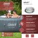 Hawaii Airjet Large Square 4 to 6 Person Inflatable Hot Tub Portable Outdoor Spa with 140 Airjets and Energysense Cover, Grey