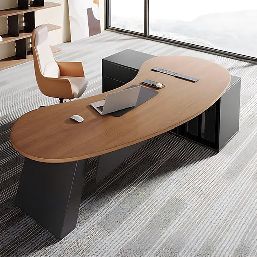 Spacious LShaped Executive Desk With Side StorageSystem