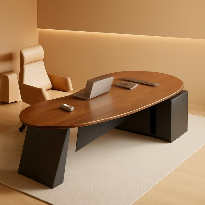 Spacious LShaped Executive Desk With Side StorageSystem