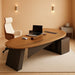 L Shaped Desk With Solid Wood 80InchExecutiveWorkspaceDesk