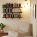 48" Floating Folding Shelves, Set of 2, Wall Mount, Solid Wood Shelf