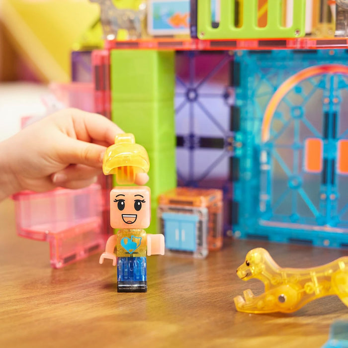 Pet Playhouse 50-Piece Magnetic Construction Set, the Original Magnetic Building Brand