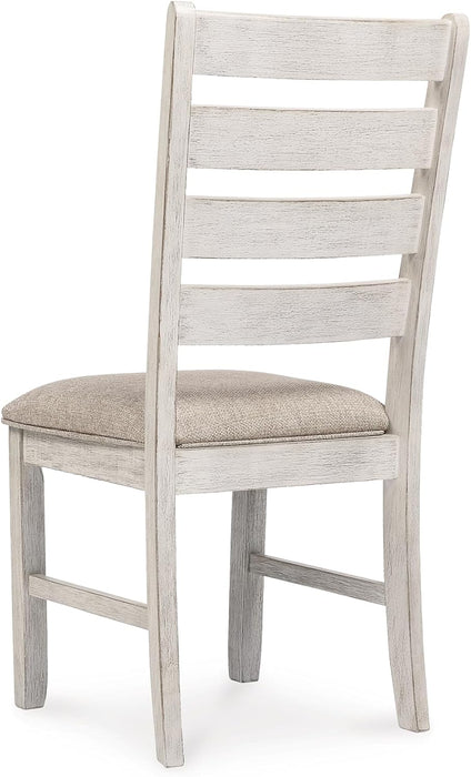 Skempton Modern Farmhouse Dining Room Chair, 2 Count, Whitewash