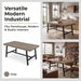 71''Industrial Dining Table for 6-8 People，Large Kitchen Table