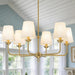 Elegant Brushed Gold Antique Chandelier With Shade