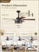 48 Inch Farmhouse Ceiling Fan Integrated Lighting