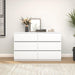 6 Drawer Dresser for Bedroom, Modern White Chest of Drawers No Handles Large Storage, Wood Dressers with Wide Drawers for Closet, Living Room, Home Office(43.3" W X13.4 Dx 26.4" H)