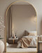 81"X41" Arched Full Length Mirror - Extra Large Floor Standing/Wall Mounted Mirror with Stand, Shatter-Resistant Gold Aluminum Frame for Bedroom, Living Room & Dressing Area