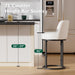 26" White Counter Height Bar Stools Set of 4, Anti-Pinch Swivel