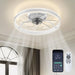 Flush Mount Ceiling Fan with Lights, Remote & APP Control, 20'' Low Profile Ceiling Fan, 3 Color Dimmable and 6 Speeds, Reversible Modern Ceiling Fan for Bedroom and Living Room, A-White