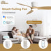 52 Inch Smart Ceiling Fan with Lights, Modern Low Profile Flush Mount Ceiling Fan with 6500CFM, Compatible with Alexa/Google/App, 3 ABS Blade, Dimmable Timer Reversible DC Motor, ETL, ABS
