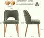 Modern Dining Chairs Set of 4, Upholstered Fabric Kitchen Small Cute Chairs with Butterfly Hollow Back, Solid Wood Legs, Easy Assembly, Farmhouse Style for Kitchen & Dining Room, Green