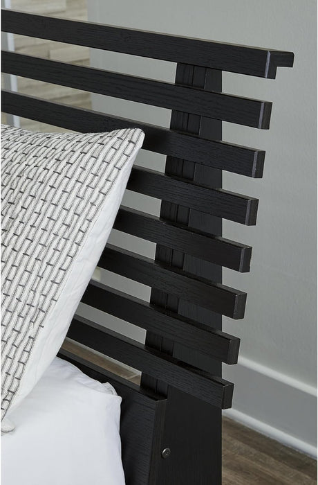 Danziar Modern Slat Headboard for Bedroom, Queen, Black