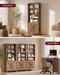 Farmhouse Bookshelf, 6-Tier Bookcase with Doors | Bookshelf for Living Room, Bedroom, Farmhouse Style, Warm Brown, LIRY Collection ULBC134K101S