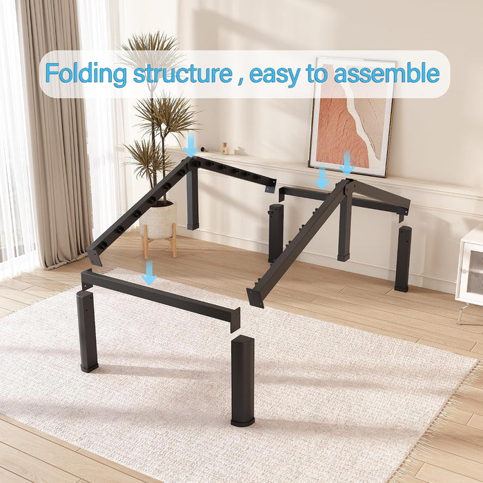 10 Inch Twin Metal Bed Frame with Rounded Corner,Mattress Retainer